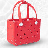 Maxbell 3xWashable Tote Bag Waterproof Handbag Organizer Fashion Summer Kids Beach Bag Red