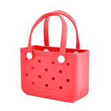 Maxbell 2xWashable Tote Bag Waterproof Handbag Organizer Fashion Summer Kids Beach Bag Red
