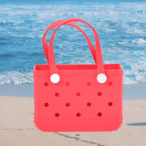 Maxbell 3xWashable Tote Bag Waterproof Handbag Organizer Fashion Summer Kids Beach Bag Red