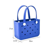 Maxbell 2xWashable Tote Bag Waterproof Handbag Organizer Fashion Summer Kids Beach Bag Blue