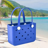 Maxbell 3xWashable Tote Bag Waterproof Handbag Organizer Fashion Summer Kids Beach Bag Blue