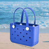 Maxbell 2xWashable Tote Bag Waterproof Handbag Organizer Fashion Summer Kids Beach Bag Blue
