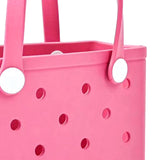 Maxbell 2xWashable Tote Bag Waterproof Handbag Organizer Fashion Summer Kids Beach Bag Dark Red