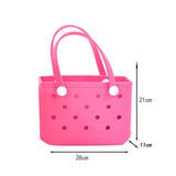 Maxbell 2xWashable Tote Bag Waterproof Handbag Organizer Fashion Summer Kids Beach Bag Dark Red