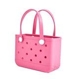 Maxbell 2xWashable Tote Bag Waterproof Handbag Organizer Fashion Summer Kids Beach Bag Dark Red