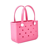 Maxbell 2xWashable Tote Bag Waterproof Handbag Organizer Fashion Summer Kids Beach Bag Dark Red