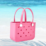 Maxbell 2xWashable Tote Bag Waterproof Handbag Organizer Fashion Summer Kids Beach Bag Dark Red