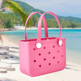 Maxbell 2xWashable Tote Bag Waterproof Handbag Organizer Fashion Summer Kids Beach Bag Dark Red