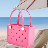 Maxbell 3xWashable Tote Bag Waterproof Handbag Organizer Fashion Summer Kids Beach Bag Dark Red