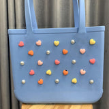 Maxbell 2xBeach Bag Accessories Charms Heart Charm Inserts for Festival Summer Outdoor Style A