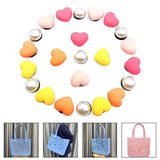 Maxbell 2xBeach Bag Accessories Charms Heart Charm Inserts for Festival Summer Outdoor Style A