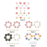 Maxbell 3xBeach Bag Flower Charms Accessories Stylish Beach Totes Accessories Inserts, Style A