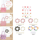 Maxbell 4xBeach Bag Flower Charms Accessories Stylish Beach Totes Accessories Inserts, Style A