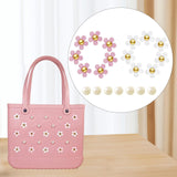 Maxbell 4xBeach Bag Flower Charms Accessories Stylish Beach Totes Accessories Inserts, Style C
