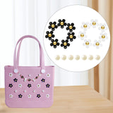 Maxbell 2xBeach Bag Flower Charms Accessories Stylish Beach Totes Accessories Inserts, Style D