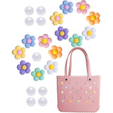 Maxbell 4xBeach Bag Flower Charms Accessories Stylish Beach Totes Accessories Inserts, Style E