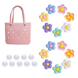 Maxbell 2xBeach Bag Flower Charms Accessories Stylish Beach Totes Accessories Inserts, Style E