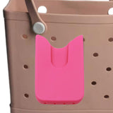 Maxbell 4xPhone Holder for Tote Bag Modern Decorative Silicone Insert Travel Organizer Pink