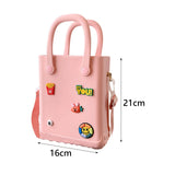 Maxbell 4xHole Bag Waterproof Easy to Clean Open Hole Tote Bag for Travel Holiday Boat Pink