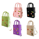 Maxbell 2xHole Bag Waterproof Easy to Clean Open Hole Tote Bag for Travel Holiday Boat Pink