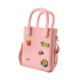 Maxbell 4xHole Bag Waterproof Easy to Clean Open Hole Tote Bag for Travel Holiday Boat Pink