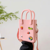 Maxbell 4xHole Bag Waterproof Easy to Clean Open Hole Tote Bag for Travel Holiday Boat Pink