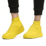 Rain Boots Latex Snow Boots Rain Shoe Covers for Adults Kids Cycling Fishing Yellow L