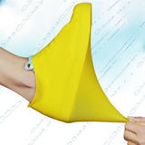 Rain Boots Latex Snow Boots Rain Shoe Covers for Adults Kids Cycling Fishing Yellow L