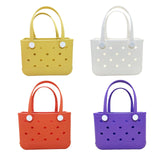 Maxbell 2xBeach Tote Bag Handbag Washable Hole Beach Handbag for Shopping Outdoor Boat Yellow