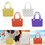 Maxbell 2xBeach Tote Bag Handbag Washable Hole Beach Handbag for Shopping Outdoor Boat Yellow
