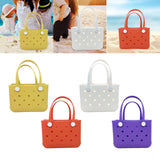 Maxbell 2xBeach Tote Bag Handbag Washable Hole Beach Handbag for Shopping Outdoor Boat Yellow
