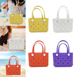 Maxbell 2xBeach Tote Bag Handbag Washable Hole Beach Handbag for Shopping Outdoor Boat Yellow