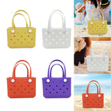 Maxbell 3xBeach Tote Bag Handbag Washable Hole Beach Handbag for Shopping Outdoor Boat Yellow