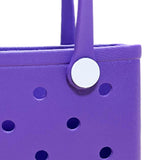 Maxbell 2xBeach Tote Bag Handbag Washable Hole Beach Handbag for Shopping Outdoor Boat Purple