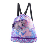 Maxbell Swim Backpack for Wet Swimming Separation for Swimmers Swimming Bag for Kids L Purple