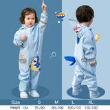 Maxbell Kids Rain Suit Hoodie Waterproof Rain Jacket Cute Summer Raincoat for Travel M