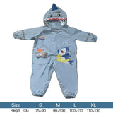 Maxbell Kids Rain Suit Hoodie Waterproof Rain Jacket Cute Summer Raincoat for Travel M