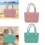 Maxbell 2xBeach Hole Bag Lightweight Novelty Shoulder Bag for Travel Holidays Shopping pink