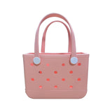 Maxbell 2xBeach Hole Bag Lightweight Novelty Shoulder Bag for Travel Holidays Shopping pink