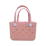 Maxbell 3xBeach Hole Bag Lightweight Novelty Shoulder Bag for Travel Holidays Shopping pink