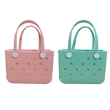 Maxbell 3xBeach Hole Bag Lightweight Novelty Shoulder Bag for Travel Holidays Shopping pink