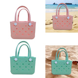 Maxbell 3xBeach Hole Bag Lightweight Novelty Shoulder Bag for Travel Holidays Shopping pink