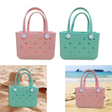 Maxbell 2xBeach Hole Bag Lightweight Novelty Shoulder Bag for Travel Holidays Shopping pink