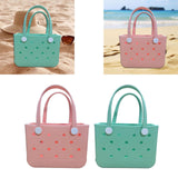 Maxbell 3xBeach Hole Bag Lightweight Novelty Shoulder Bag for Travel Holidays Shopping pink