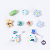 Maxbell 6xBeach Bag Charms Accessories 1.2cm Long DIY Handmade PVC Totes Charm Inserts
