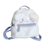 Maxbell Plush Backpack Soft Compaact Cute Book Bag for Student Adults Birthday Gifts White