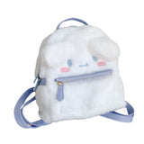 Maxbell Plush Backpack Soft Compaact Cute Book Bag for Student Adults Birthday Gifts White