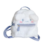Maxbell Plush Backpack Soft Compaact Cute Book Bag for Student Adults Birthday Gifts White