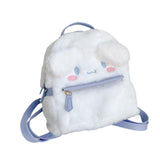 Maxbell Plush Backpack Soft Compaact Cute Book Bag for Student Adults Birthday Gifts White