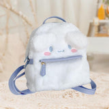 Maxbell Plush Backpack Soft Compaact Cute Book Bag for Student Adults Birthday Gifts White
